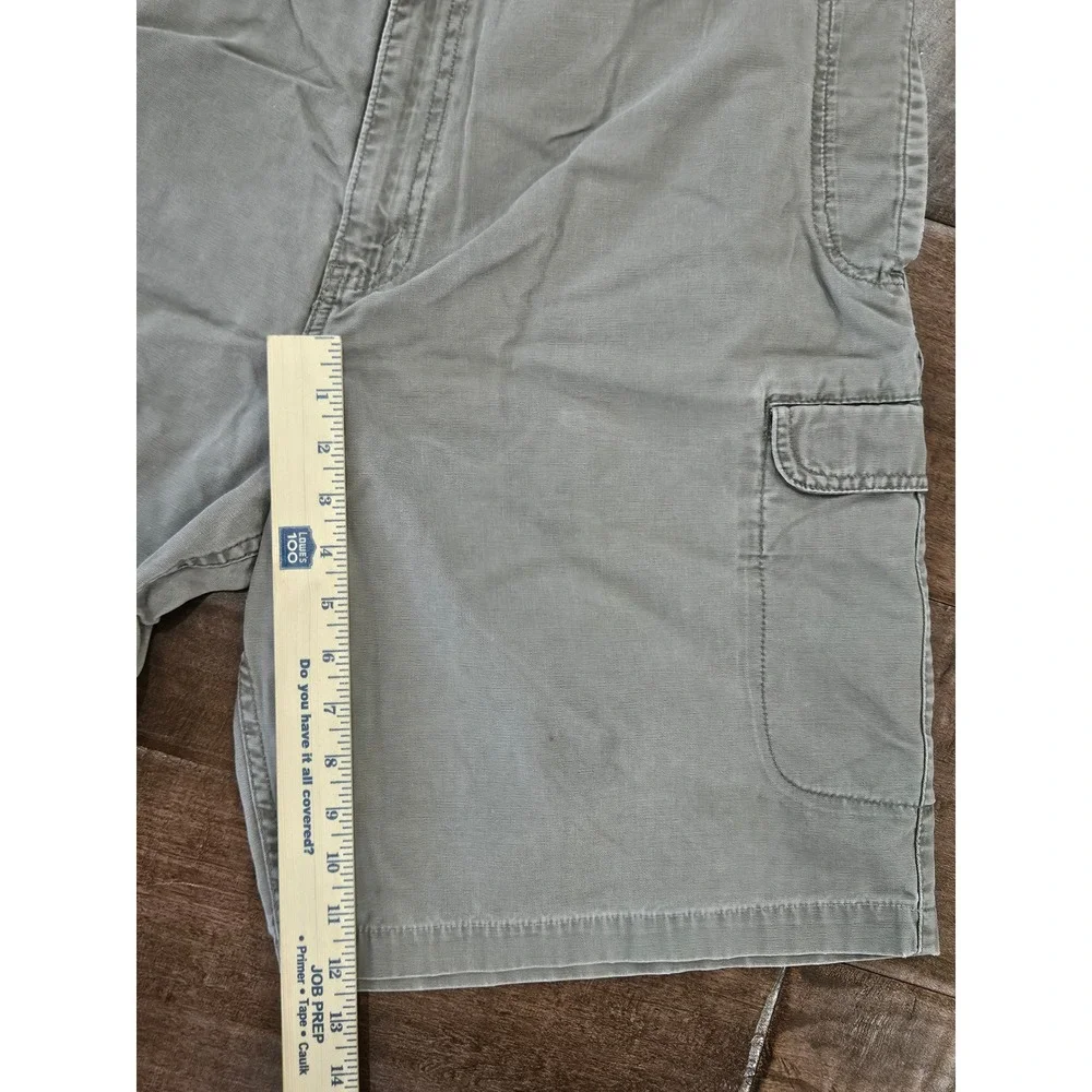 VTG 90s Skater Levis Mens Grunge Cargo Shorts size 38 Gray Canvas Utility Work